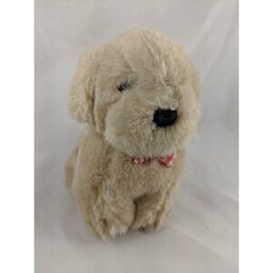 Tan Dog Plush 7 Inch Puppy The Summit Collection 1988 Red Checkered Stuffed
